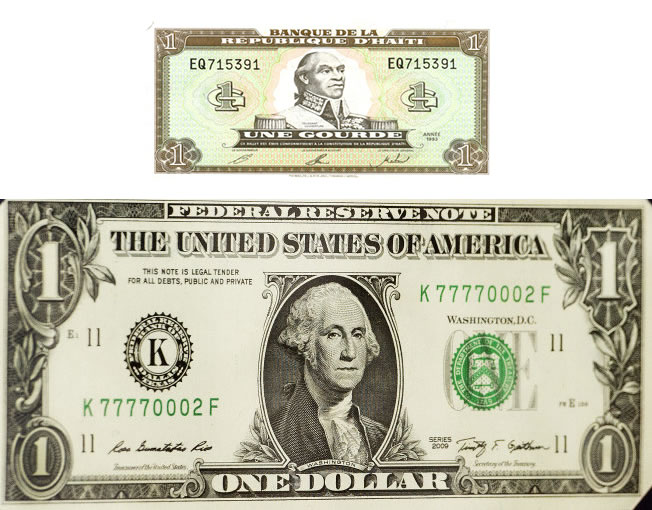 gourde dollar 1