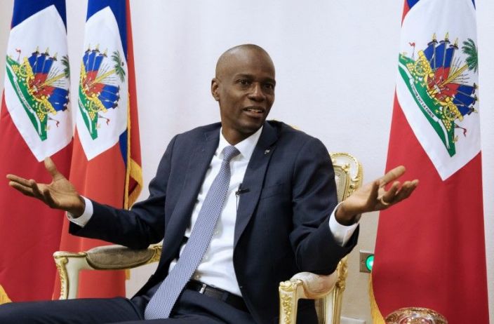 Haitis President Jovenel Moise speaks during an interview with Reuters at the National Palace of Port au Prince