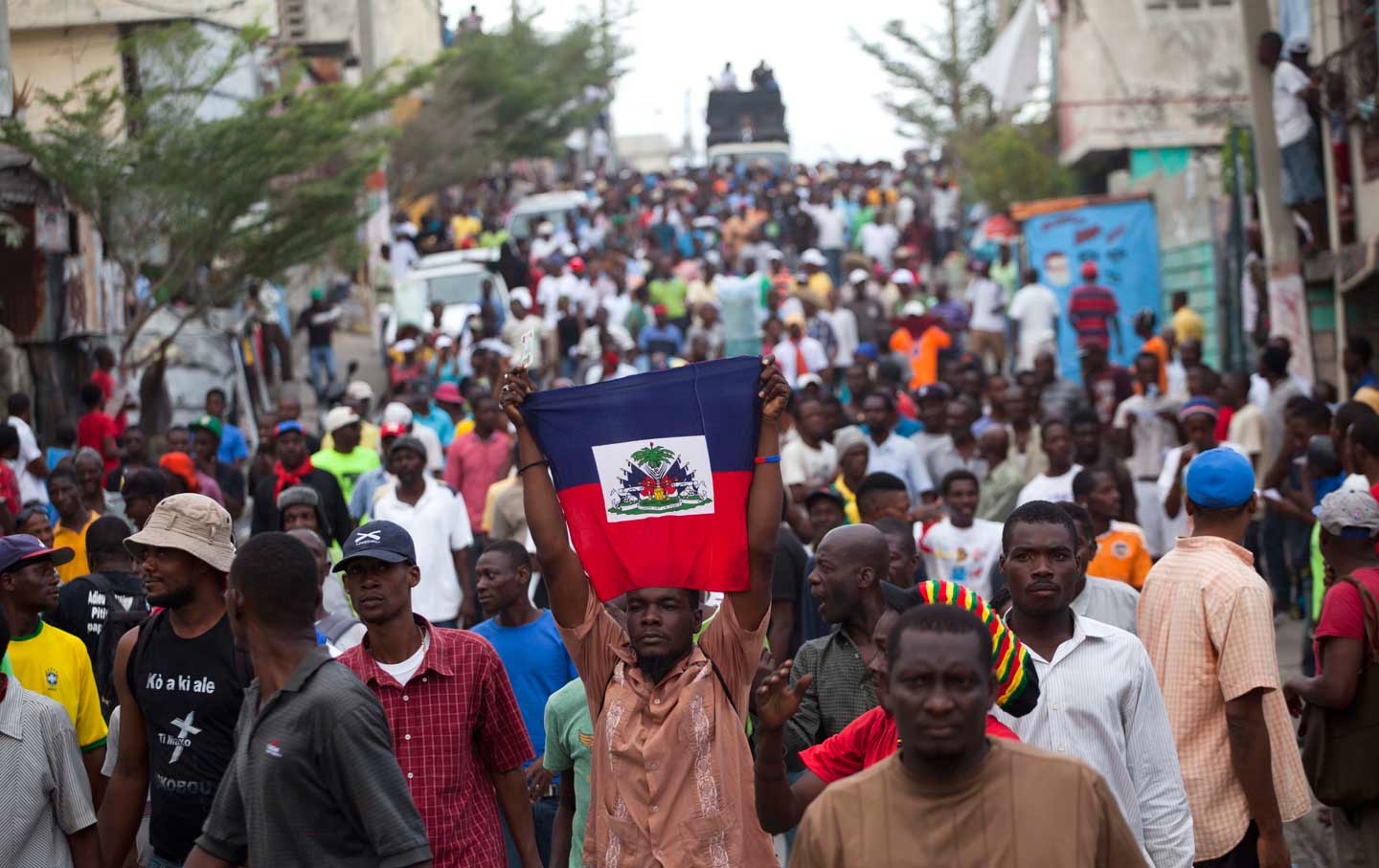 haiti election demonstrators ap img credit The Nation